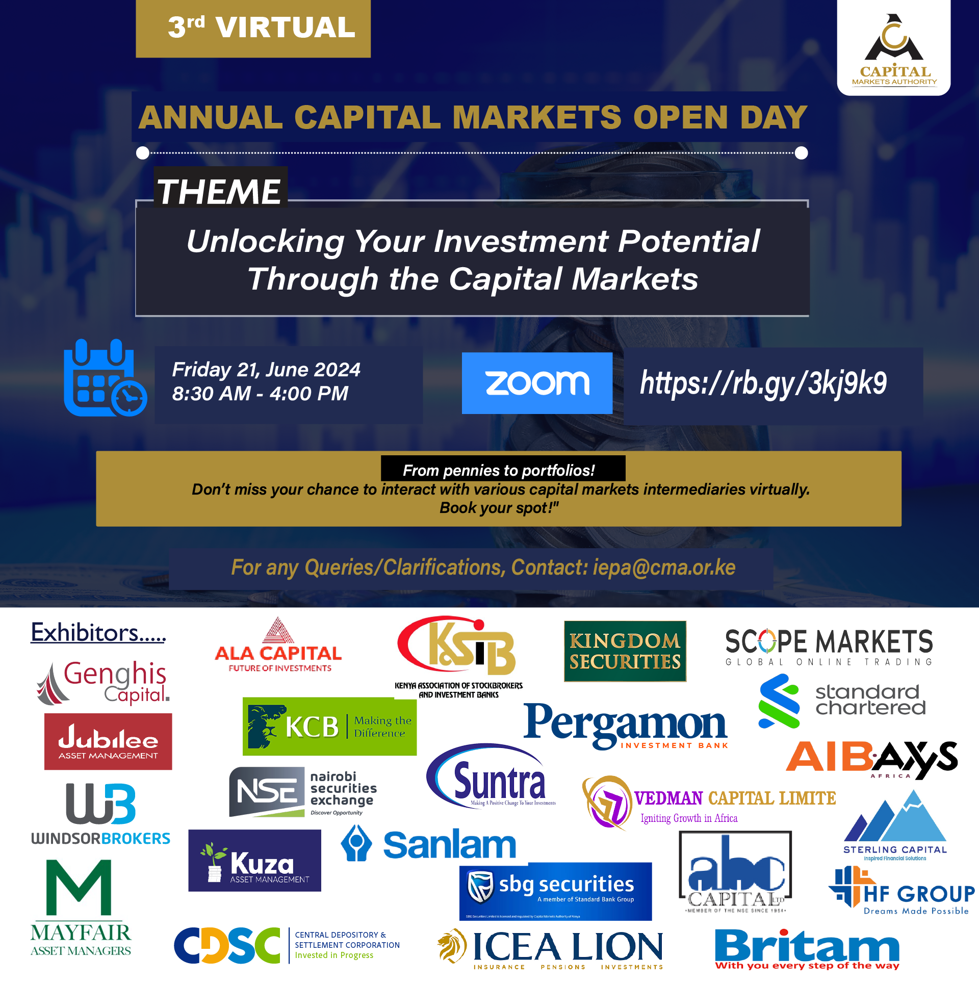 3rd Virtual Annual Capital Markets Open Day Event Exhibitors Final